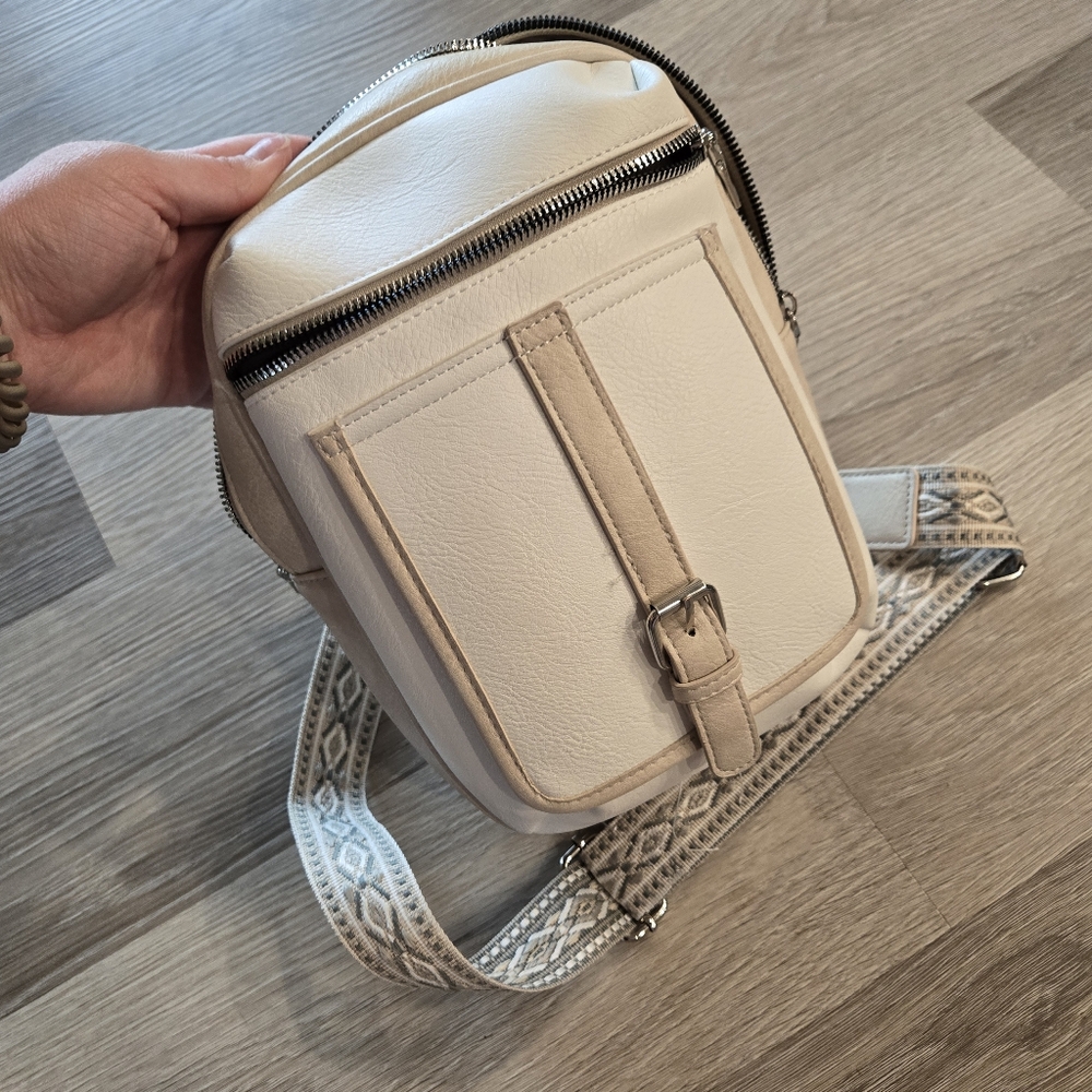 Cream Crossbody Purse